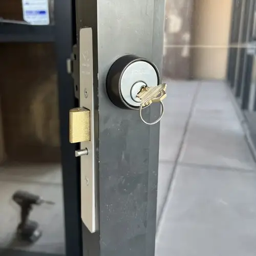 Adams right narrow deadlatch for commercial door
