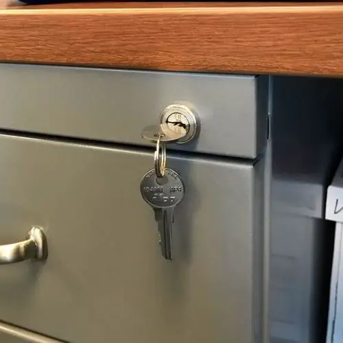 Desk file cabinet keys